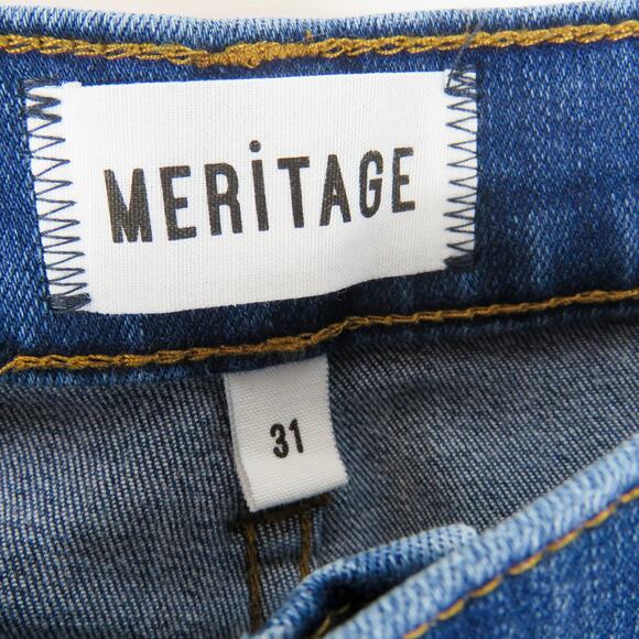 Meritage High Rise Dark Wash Skinny Jeans Size 31 High Waist - Picture 3 of 5